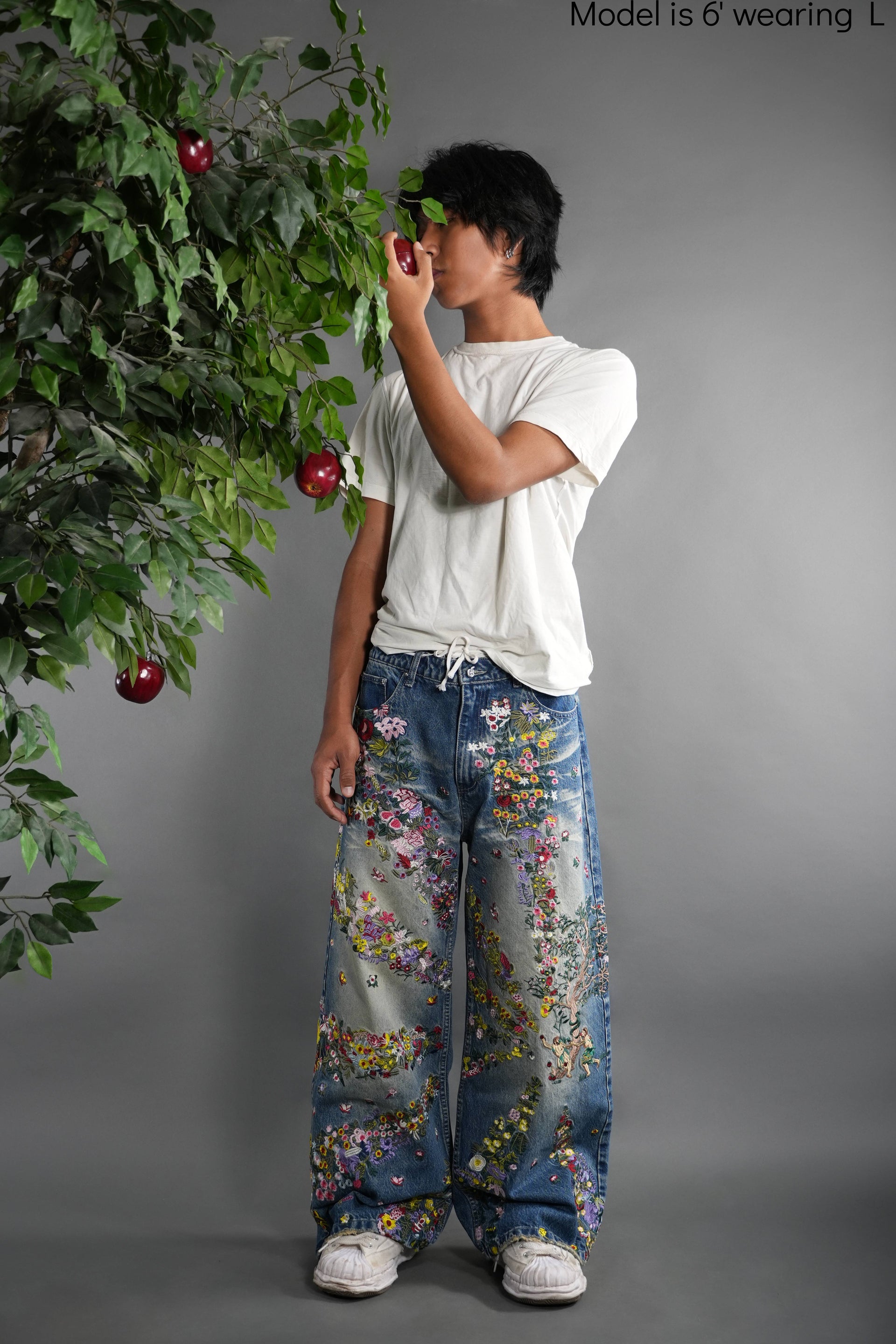 [Blue] Eden V2 Embroidered Jeans